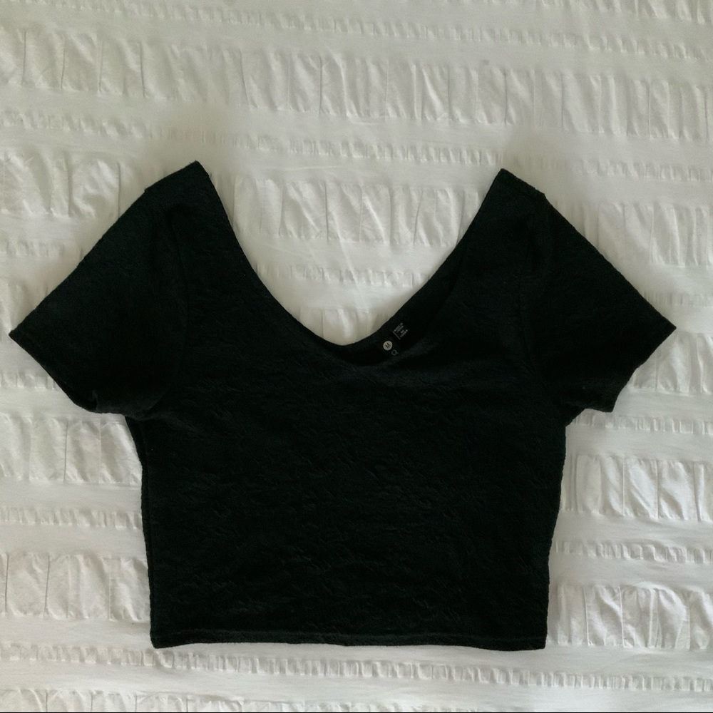 Cotton On Black Crop Top